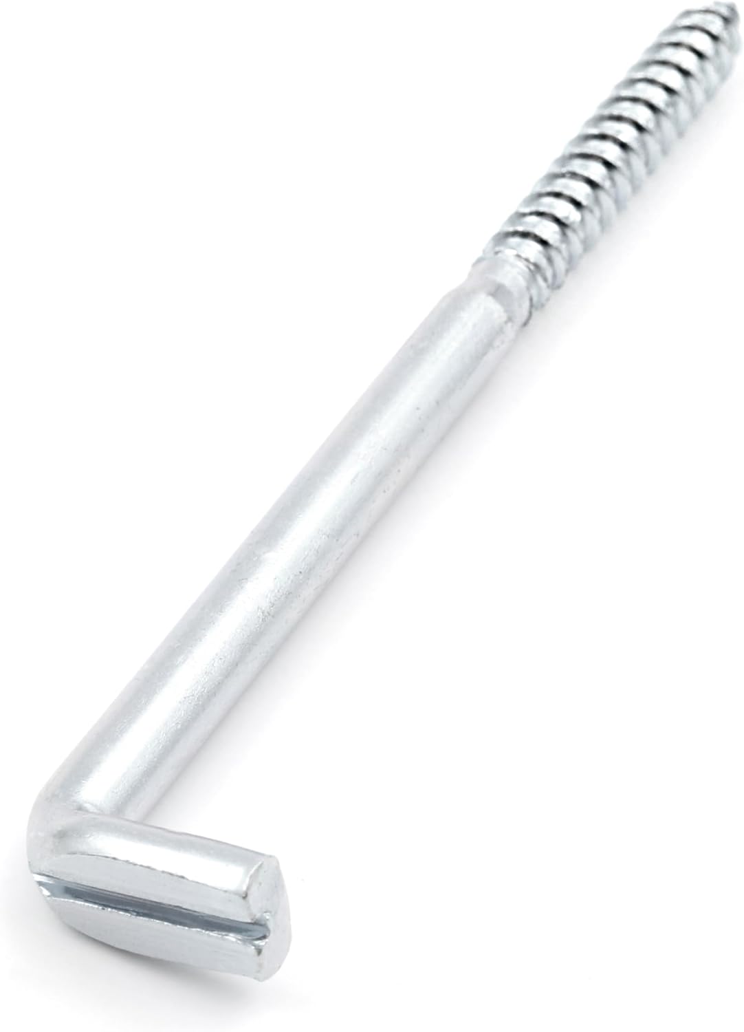 Design61 10x Schlitzhaken Gerade Schraubhaken Konsolhaken Stahlhaken Wandhaken mit Gewinde Einschraubhaken für Wand & Decke Haken zur Befestigung von Seilen Ketten Lampen (100 x 5.80 mm, 10, stück)