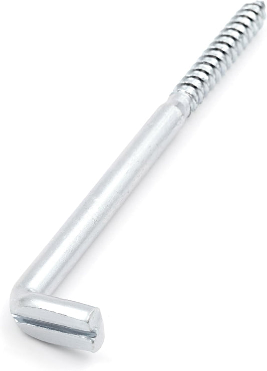 Design61 10x Schlitzhaken Gerade Schraubhaken Konsolhaken Stahlhaken 30 x 5,2mm Wandhaken mit Gewinde Einschraubhaken für Wand & Decke Haken zur Befestigung von Seilen Ketten Pflanzen Lampen