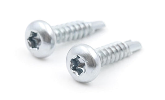 Design61 200 Stück Selbstbohrende Schrauben Halbrundkopf PH2 Kreuzschlitz 4,2 x 25 mm Stahl Gehärtet Verzinkt Rostbeständig für Holz und Metallbau Selbstschneidende Schrauben