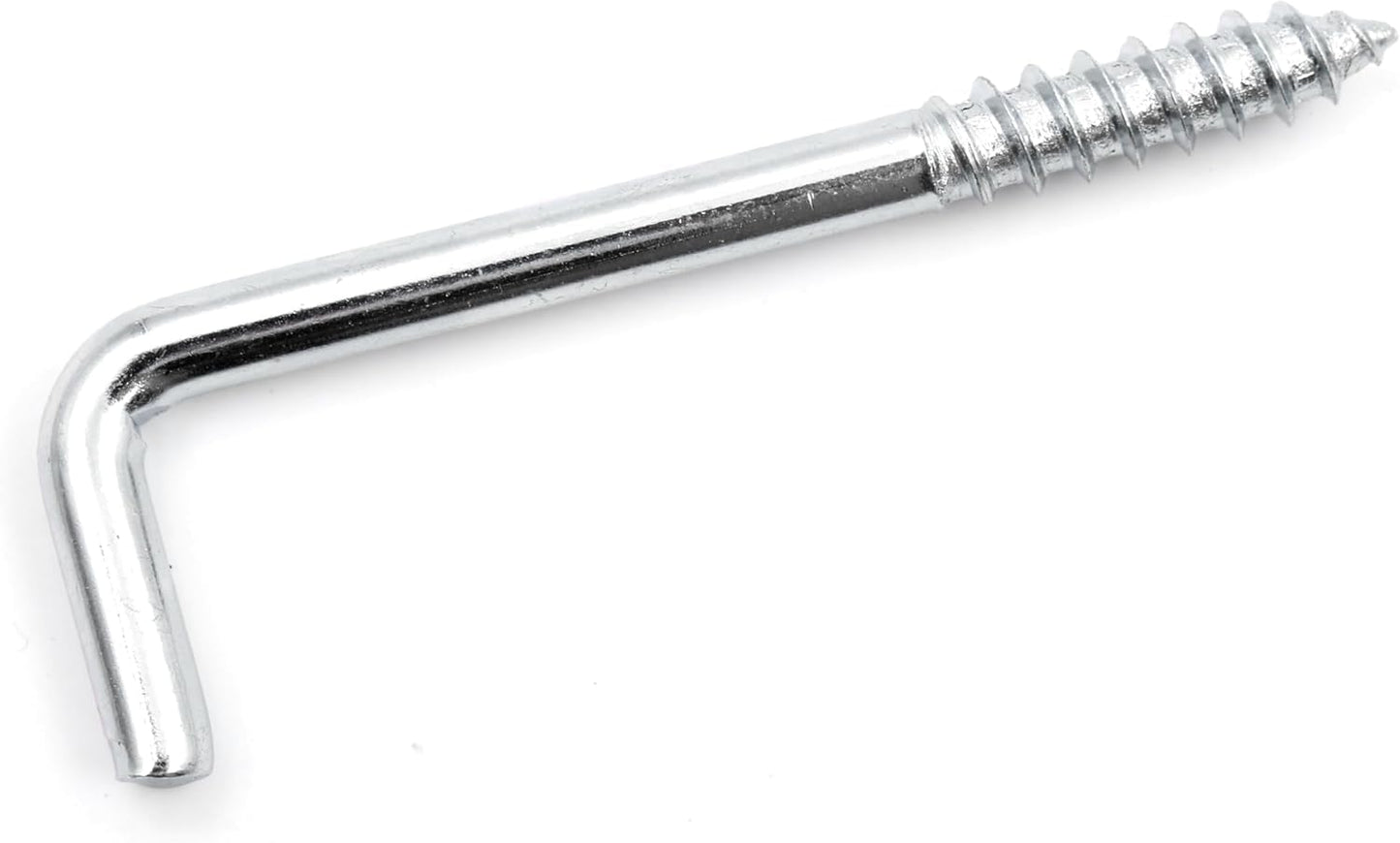 Design61 10x Gerade Schraubhaken Konsolhaken Stahlhaken Wandhaken mit Gewinde Einschraubhaken für Wand Decke Haken zur Befestigung von Seilen Pflanzen Lampen (40 x 3,3 mm/Gewinde 15mm, 10, stück)