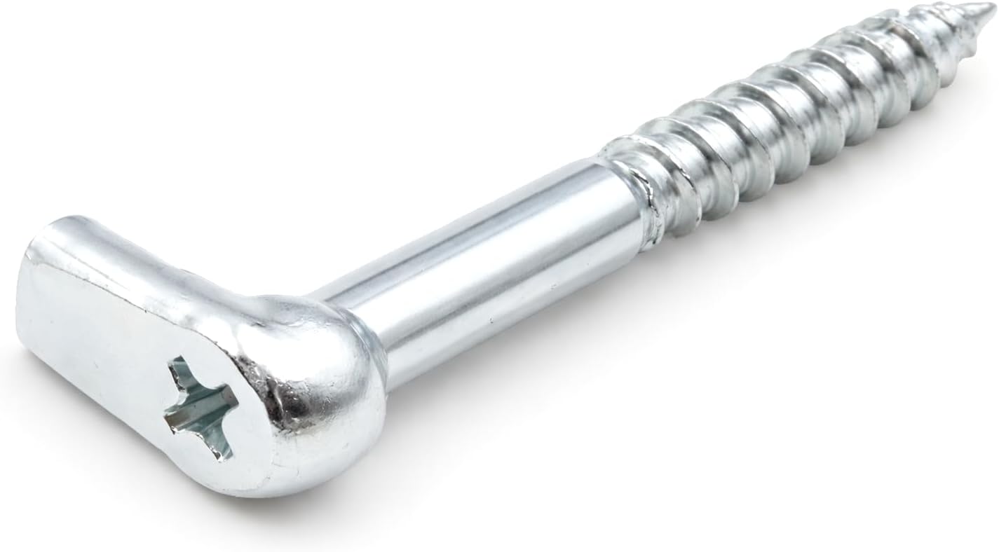 Design61 10x Schraubhaken Gerade 40 x 3,3 mm Hakenschraube mit Beffe Wandhaken Drehhaken mit Gewinde Haken zum Einschrauben für Wand & Decke Vermessingt Befestigung für Seile Ketten Lampen Pflanzen