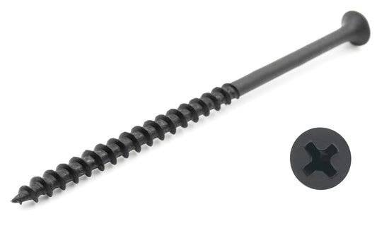 Design61 Schnellbauschrauben Grobgewinde Trockenbauschrauben Gipskartonschraube Rigipsschrauben Trockenwandschrauben Stahl Gehärtet Phosphatiert Schwarz (4,8 x 100/60 mm, 250, stück)