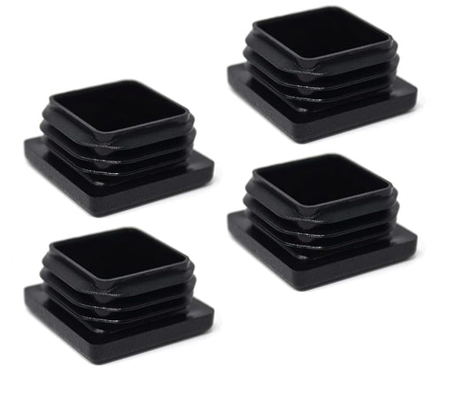 Design61 4X Vierkant Rohrstopfen Lamellenstopfen 28x28 mm mit Lamellen für Wandstärke 1-3 mm