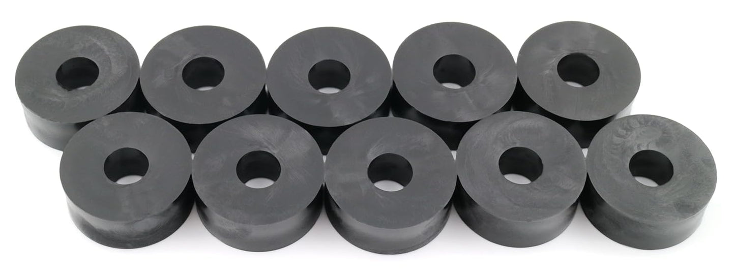 Design61 10x Distanzstücke Distanzhülsen Unterlegscheiben Abstandshalter L 18 mm x Ø 12/6,5 mm M6 Rund HD-Polyethylen