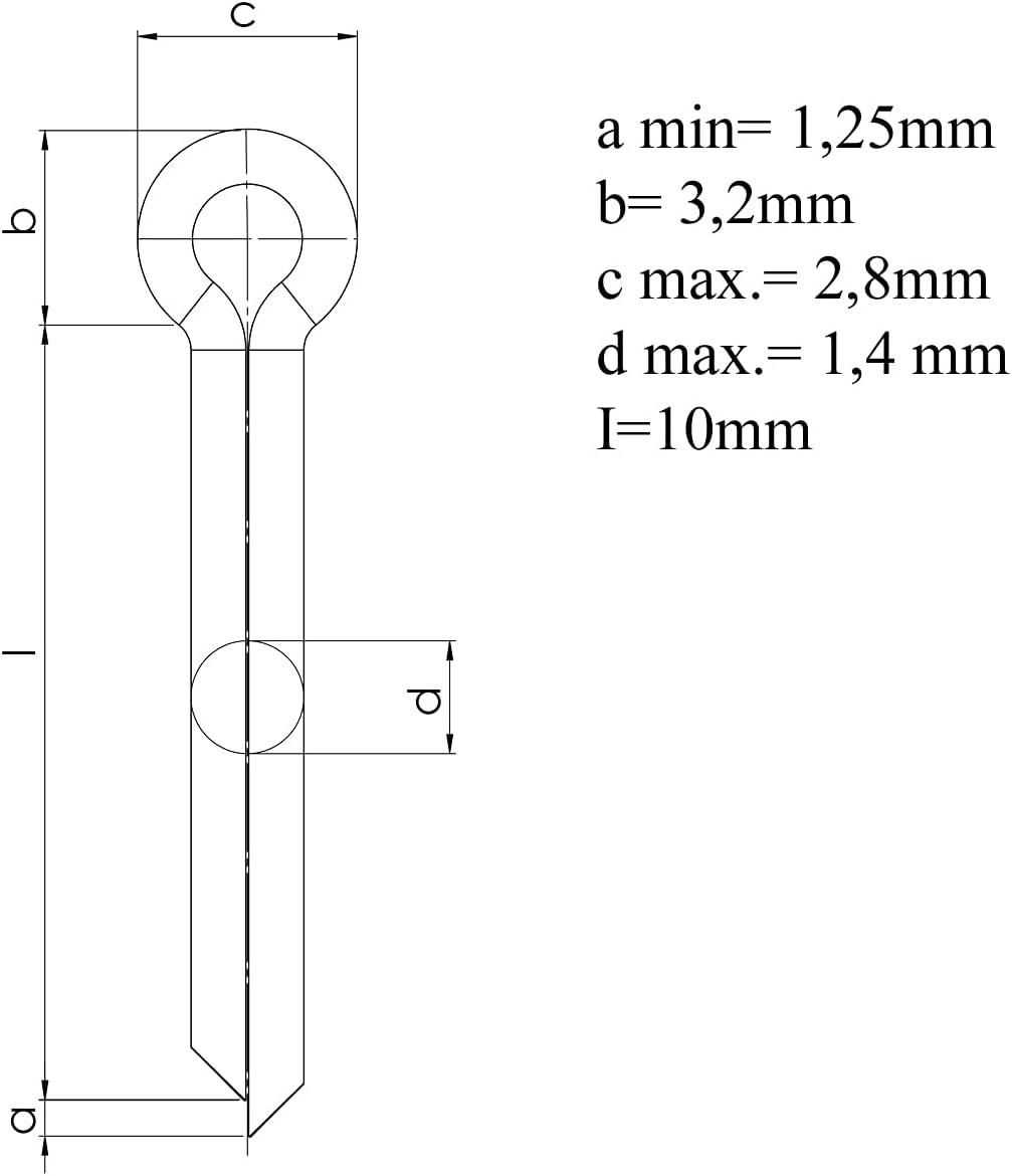 Design61 100x Splint Sicherungssplinte 1,6 x 10 mm verzinkt (ehem. DIN 94)