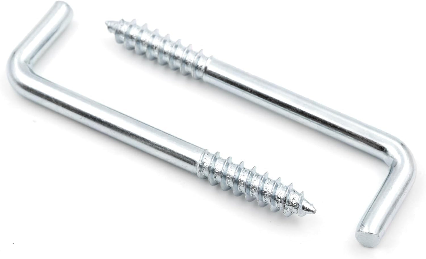 Design61 10x Gerade Schraubhaken Konsolhaken Stahlhaken Wandhaken mit Gewinde Einschraubhaken für Wand Decke Haken zur Befestigung von Seilen Pflanzen Lampen (40 x 3,3 mm/Gewinde 15mm, 10, stück)