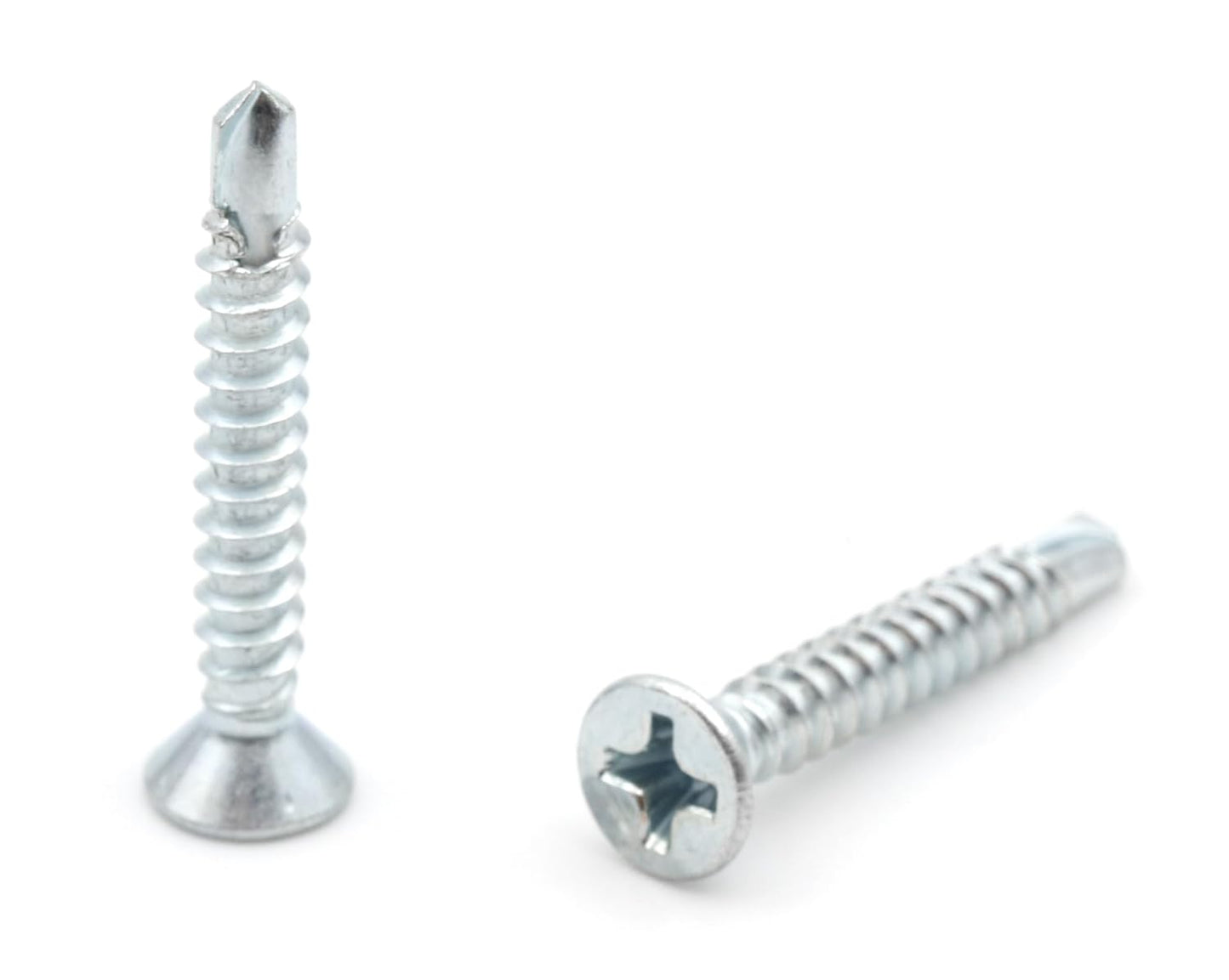 Design61 200 Stück Selbstbohrende Schrauben Senkkopf PH2 Kreuzschlitz Stahl Gehärtet Verzinkt Rostbeständig für Holz und Metallbau Selbstschneidende Schrauben DIN7504 O (3,5 x 16 mm, 200, stück)