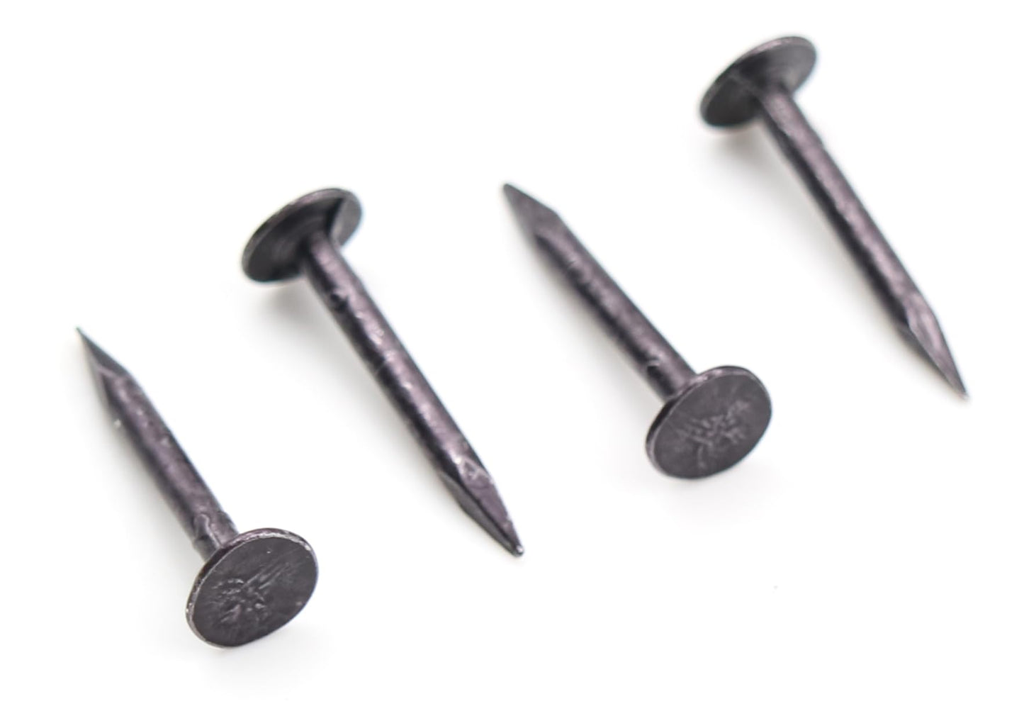 Design61 Kammzwecken 1,4 x 13 mm Nagel Nägel Großer Rundkopf Lange Scharfe Spitzen gebläut 100g ca. 530 Stück