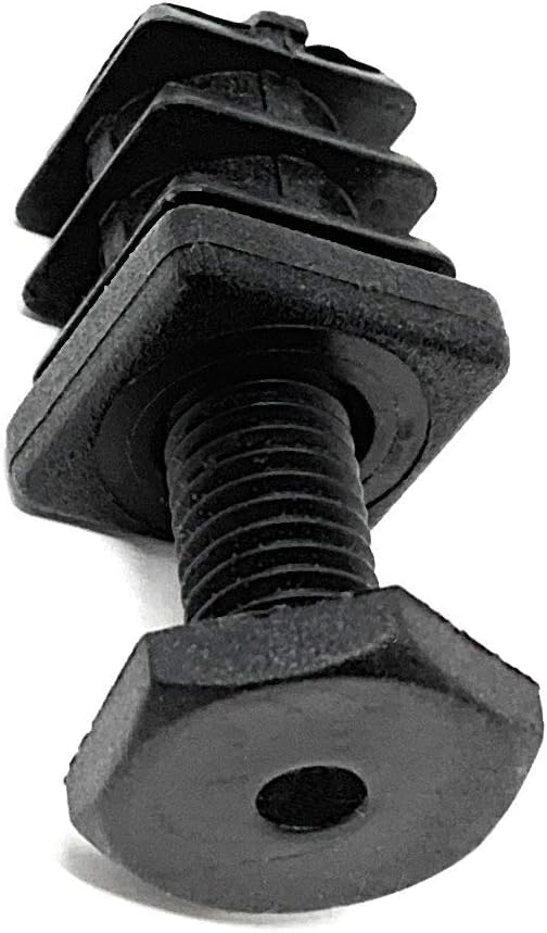 Design61 4X Vierkant Rohrstopfen Justierstopfen 20 x 20 mm mit Lamellen Wandstärke 1,5-2mm
