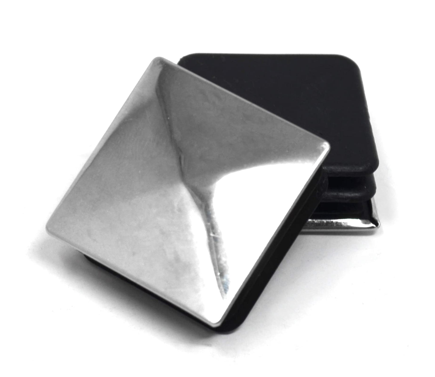 Design61 4x Sichtstopfen Lamellenstopfen 30x30 mm Metallabdeckung für Quadratrohre für Innenmaß 26-27 mm