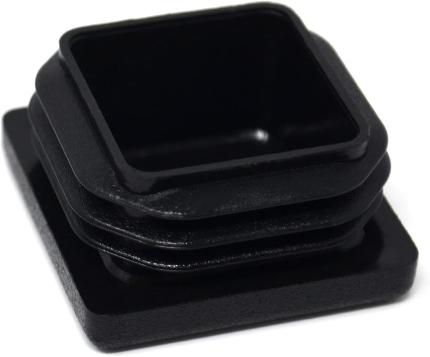 Design61 4X Vierkant Rohrstopfen Lamellenstopfen 28x28 mm mit Lamellen für Wandstärke 1-3 mm