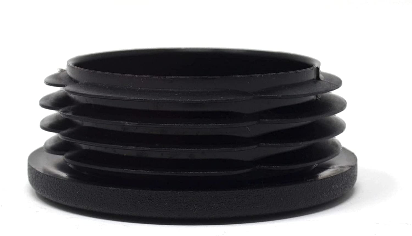 Design61 4x Lamellenstopfen für Rundrohre Ø 52-54 mm in Schwarz