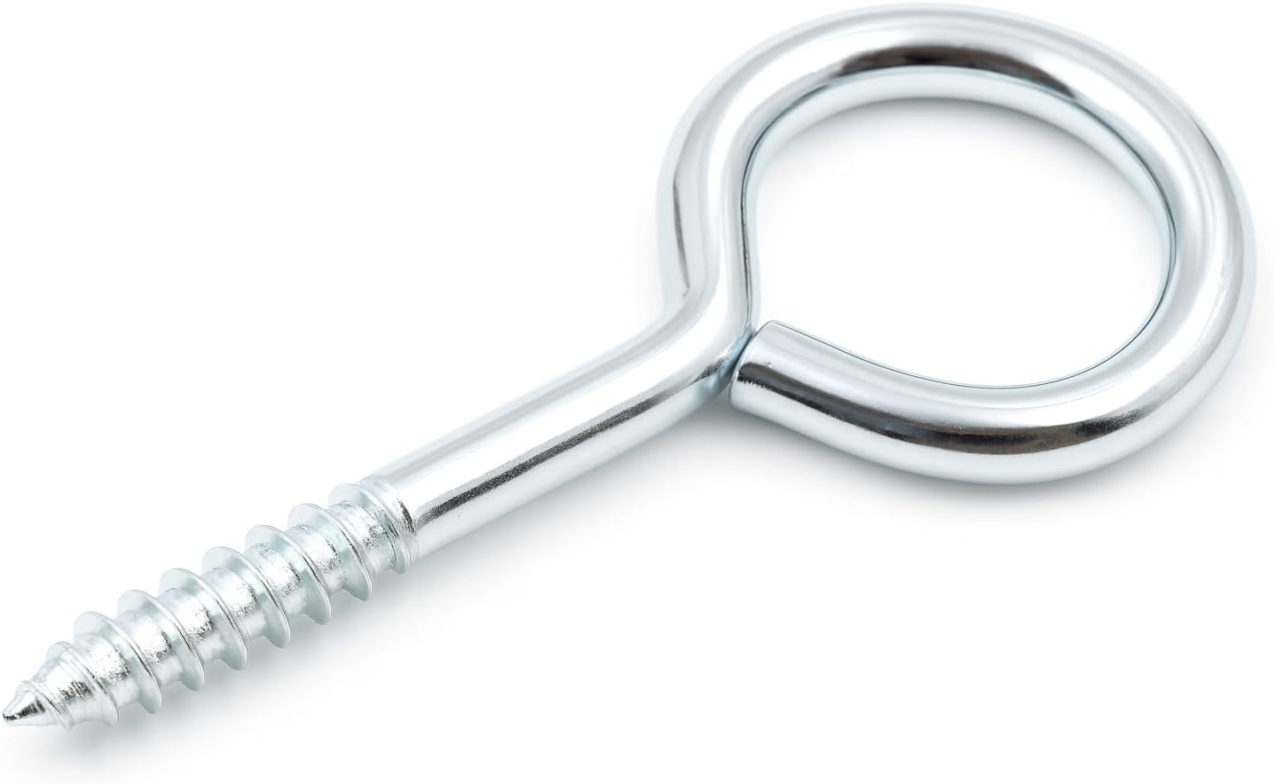 Design61 10x Ringschrauben Ösenschraube mit Holzgewinde Schraubhaken Wandhaken Verzinkt für Wand & Decke Haken zur Befestigung von Seilen Ketten Pflanzen Lampen (19 x 4 mm, 10, stück)