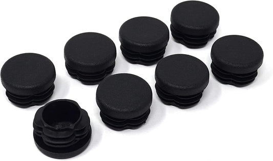 Design61 8X Lamellenstopfen für Rundrohre Außen-Ø 22 mm mit Einer Wandstärke von 2-4mm in Schwarz