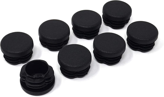 Design61 8x Lamellenstopfen für Rundrohre Ø 20-22,2 mm in Schwarz