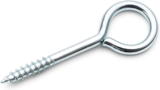 Design61 10x Ringschrauben 13 x 3 mm Ösenschraube mit Holzgewinde Schraubhaken Wandhaken Verzinkt für Wand & Decke Haken zur Befestigung von Seilen Ketten Pflanzen Lampen