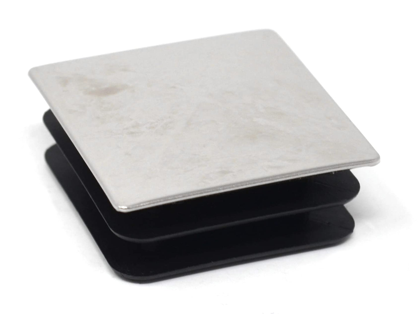 Design61 4x Sichtstopfen Lamellenstopfen 30x30 mm Metallabdeckung für Quadratrohre für Innenmaß 26-27 mm