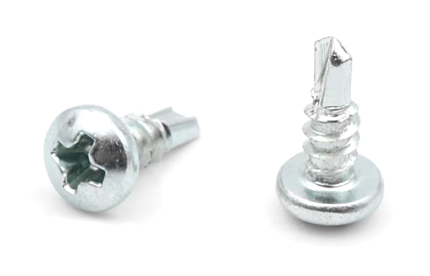 Design61 Selbstbohrende Schrauben Halbrundkopf PH2 Kreuzschlitz Stahl Gehärtet Verzinkt Rostbeständig für Holz und Metallbau Selbstschneidende Schrauben (3,5 x 9,5 mm, 200, stück)