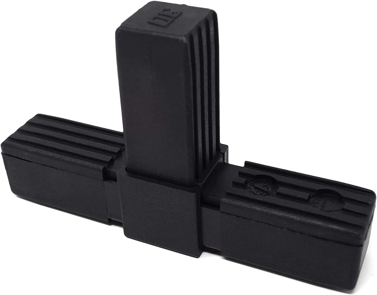 Design61 4x Steckverbinder T-Stück für Vierkantrohre Rohrverbinder 30 x 2 mm
