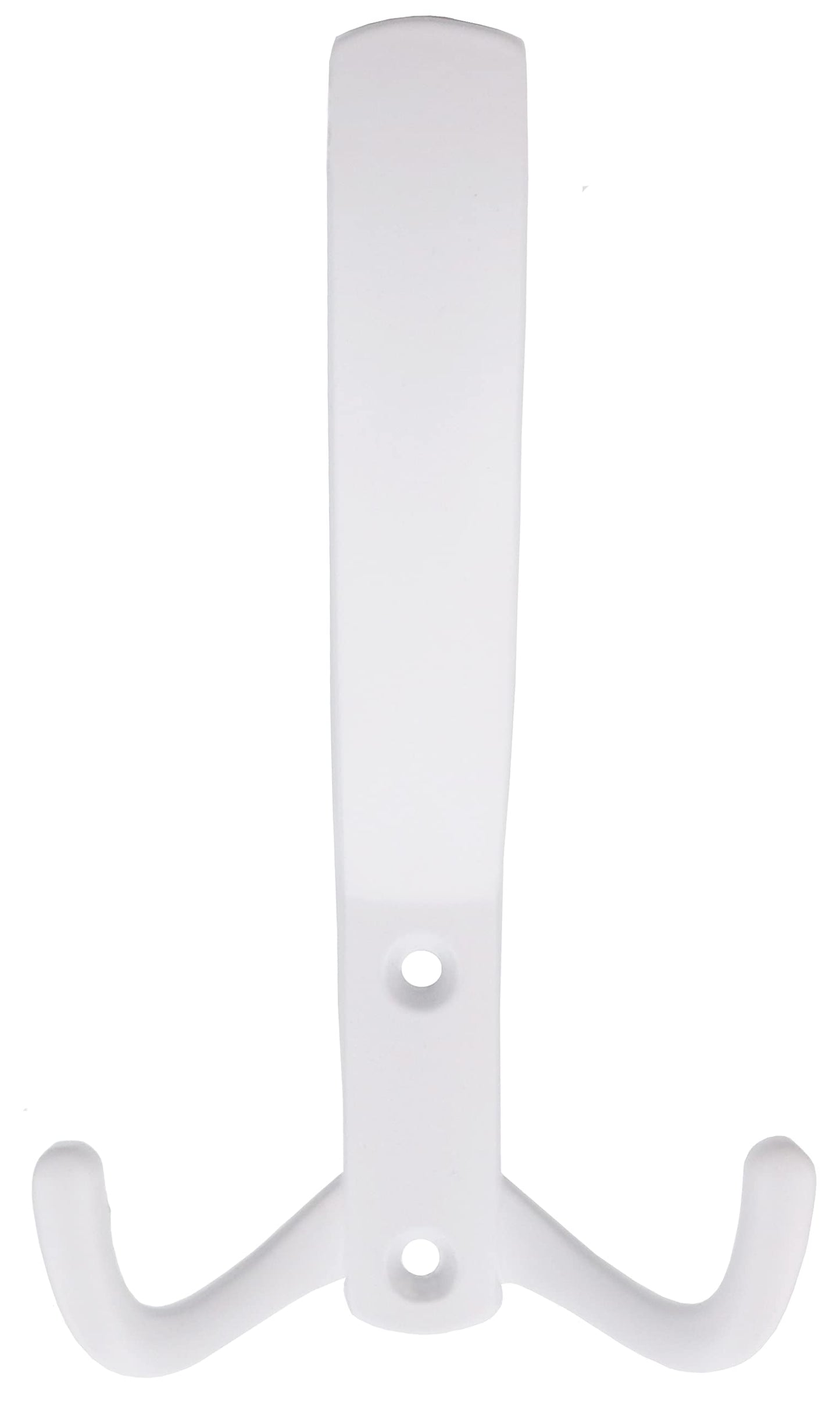 Design61 Double Hook Coat Hook Wardrobe Hook Double Hook Wall Hook Coat Hook for Wall Wardrobe Bathroom Kitchen in White