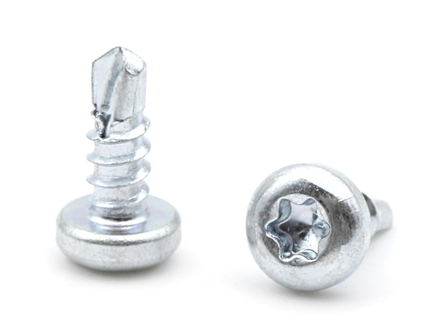 Design61 Selbstbohrende Schrauben Halbrundkopf Stahl Gehärtet Verzinkt Rostbeständig für Holz und Metallbau Selbstschneidende TX-15 Schrauben (3,5 x 19 mm, 200, stück)