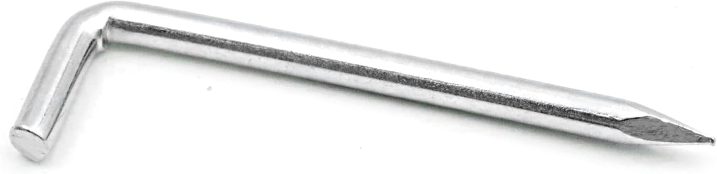 Design61 10x Gerade Stifthaken Konsolhaken Stahlhaken Hakennägel 50 x 4 mm Wandhaken für Wand & Decke Haken zur Befestigung von Bilder Gemälden oder Uhren
