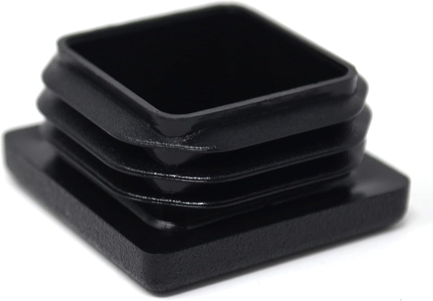 Design61 4X Vierkant Rohrstopfen Lamellenstopfen 28x28 mm mit Lamellen für Wandstärke 1-3 mm