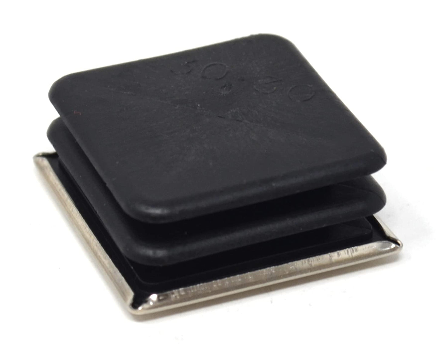 Design61 4x Sichtstopfen Lamellenstopfen 30x30 mm Metallabdeckung für Quadratrohre für Innenmaß 26-27 mm
