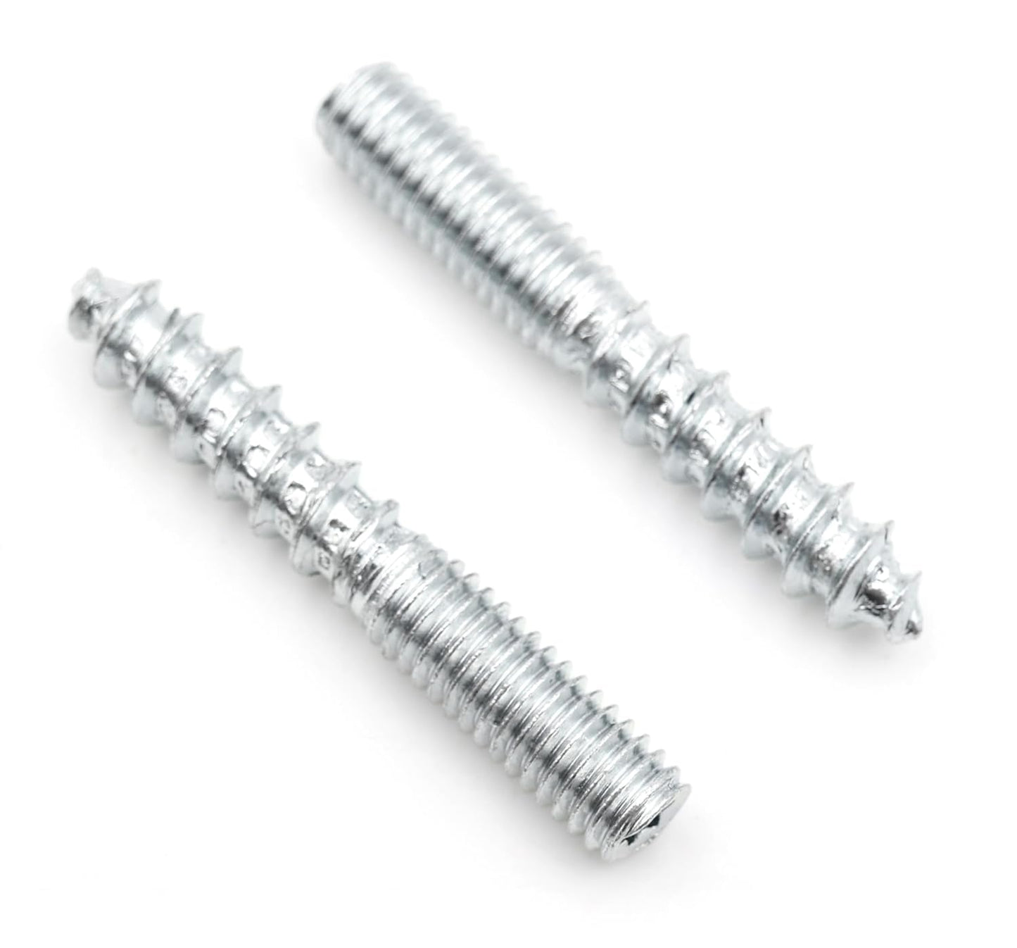 Design61 10x Stockschraube M6 x 50 mm Doppelgewindeschraube Schraubstifte mit Holzgewinde & Metrischem Gewinde TX15 Stahl Verzinkt Verbindungsschraube für Holz Metall Dübelmontage