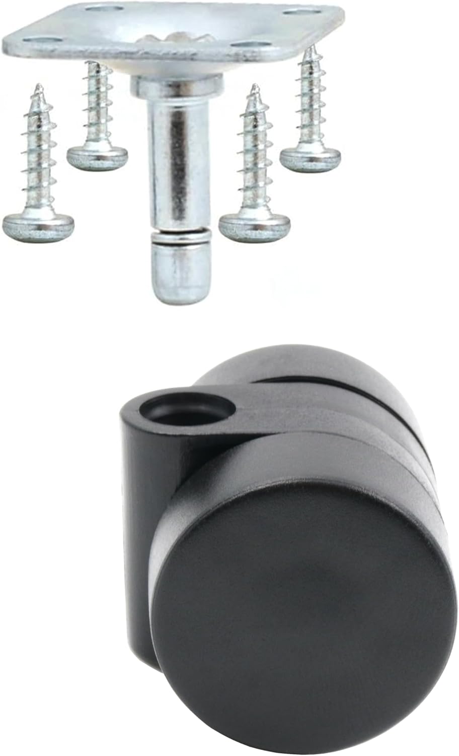 Design61 4er Set Universal Möbelrolle Ø 30mm Lenkrolle Laufrolle Rollen mit Hülse + Stift
