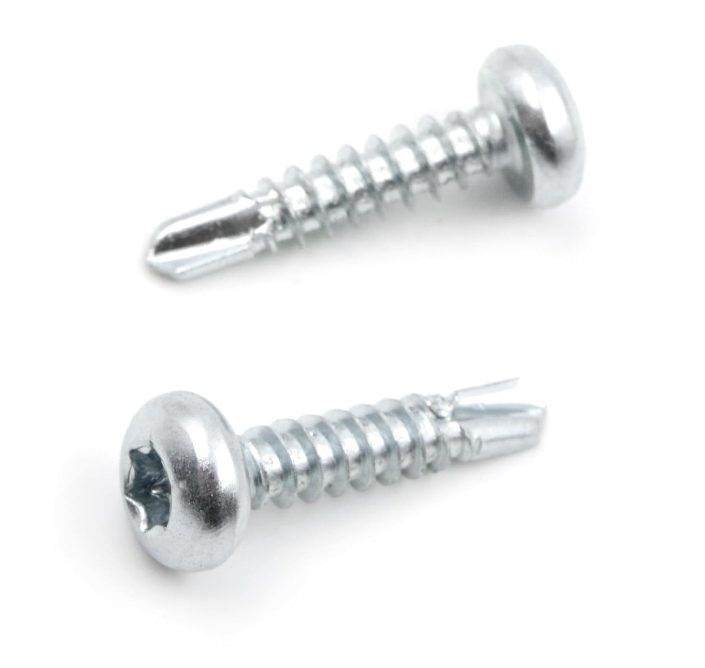 Design61 200 Stück Selbstbohrende Schrauben Halbrundkopf TX-25 Stahl Gehärtet Verzinkt Rostbeständig für Holz und Metallbau Selbstschneidende Schrauben (4,8 x 22 mm, 200, stück)
