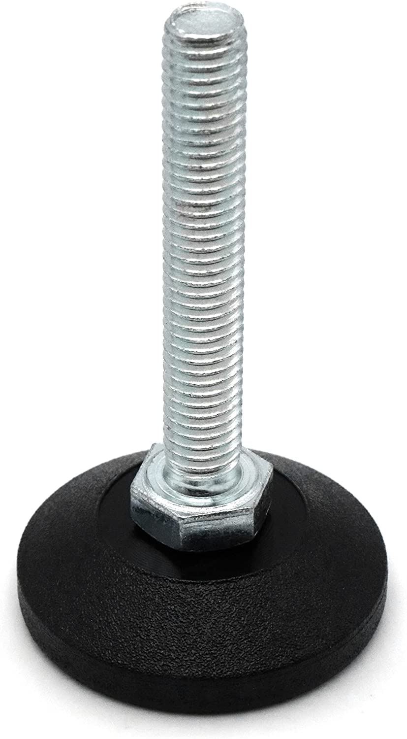 Design61 4X Verstellschraube Justierschraube Ø 38 mm mit verzinkter Stellschraube M8 x 100 mm (Fuß drehbar)