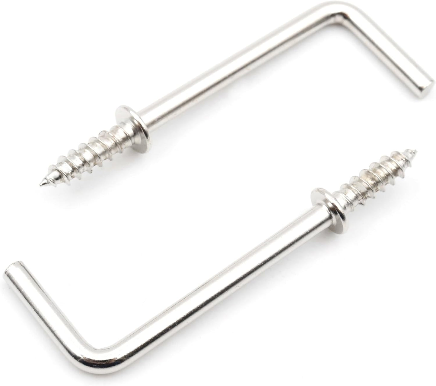 Design61 10x Schraubhaken Gerade Hakenschraube mit Beffe Wandhaken mit Gewinde Haken zum Einschrauben für Wand & Decke Vermessingt Befestigung für Seile Ketten Lampen Pflanzen (30 x 3 mm, 10, stück)