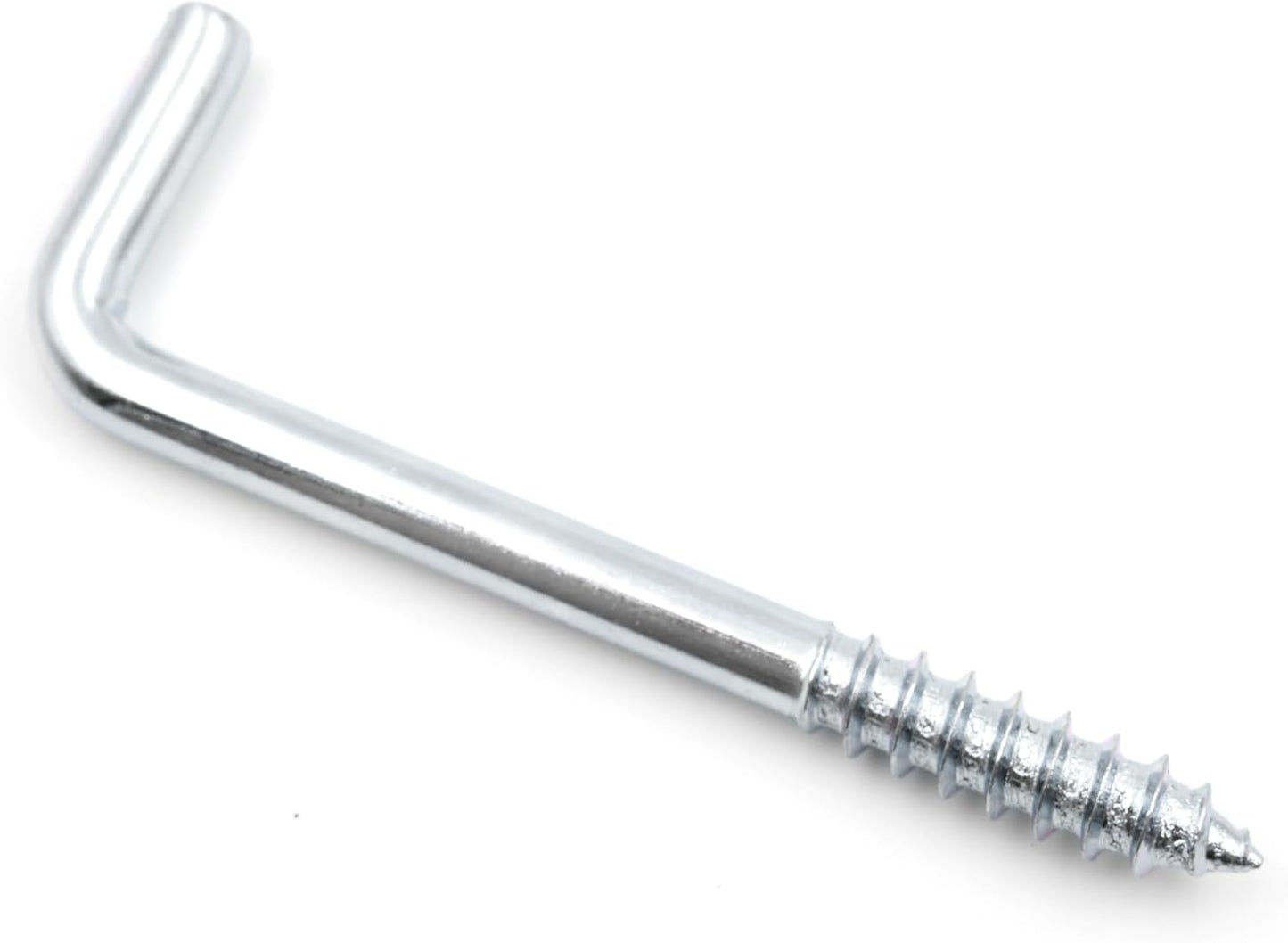Design61 10x Gerade Schraubhaken Konsolhaken Stahlhaken 40 x 4mm Wandhaken mit Gewinde Einschraubhaken für Wand & Decke Haken zur Befestigung von Seilen Ketten Pflanzen Lampen
