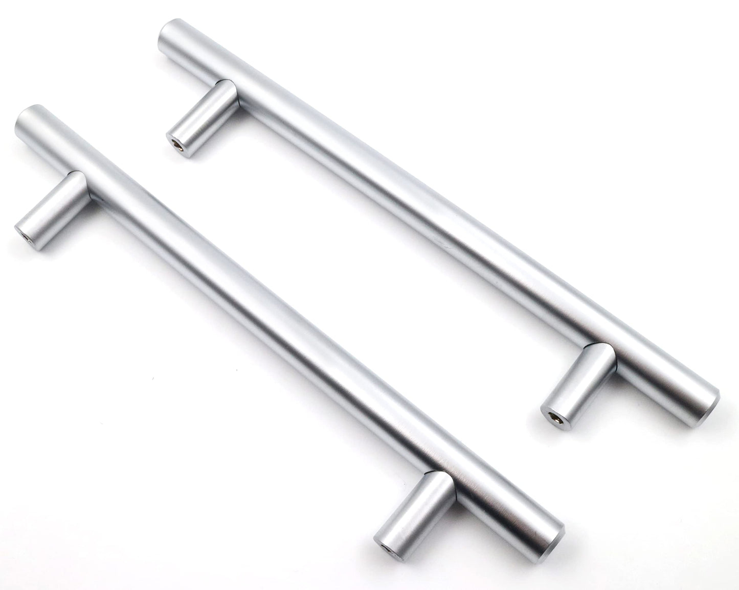 Design61 2x Möbelgriffe 128mm Griffe für Küchenschränke Schrankgriffe Schubladengriffe in Alu Matt Farbe