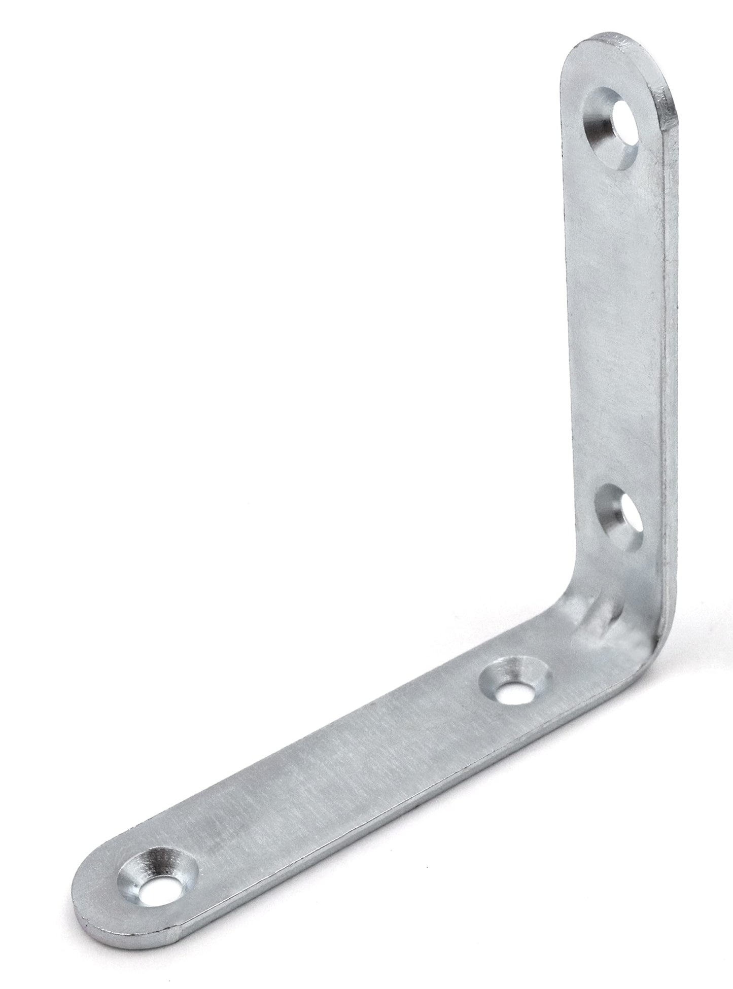 Design61 Set of 4 Angle Connectors Wood Connectors Perforated Plate Angle Corner Angle Steel Galvanized 72.5mm x 72.5mm 