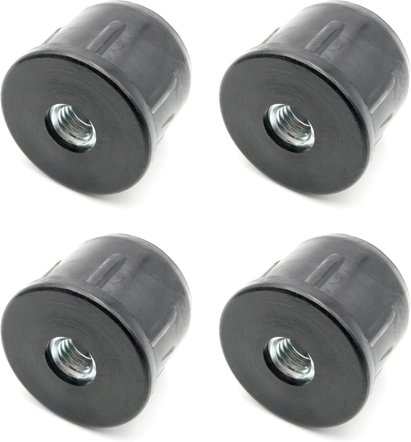 Design61 4X Gewindestopfen Rundrohrstopfen Justierstopfen Ø 38mm 2 mm mit M10 Innengewinde