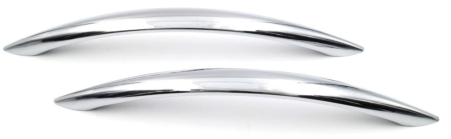 Design61 2x Möbelgriffe 128mm Griffe für Küchenschränke Schrankgriffe Schubladengriffe verchromt