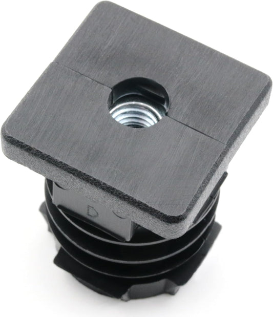 Design61 4X Gewindestopfen Vierkantrohrstopfen 35x35 mm 1,5-2 mm mit M8 Innengewinde