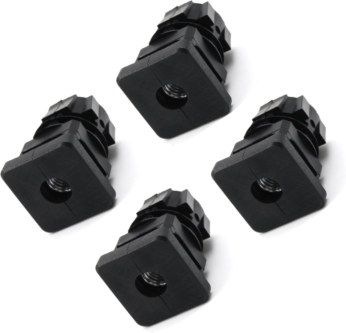 4X Gewindestopfen Vierkantrohrstopfen 25x25 mm 2 mm mit M8 Innengewinde