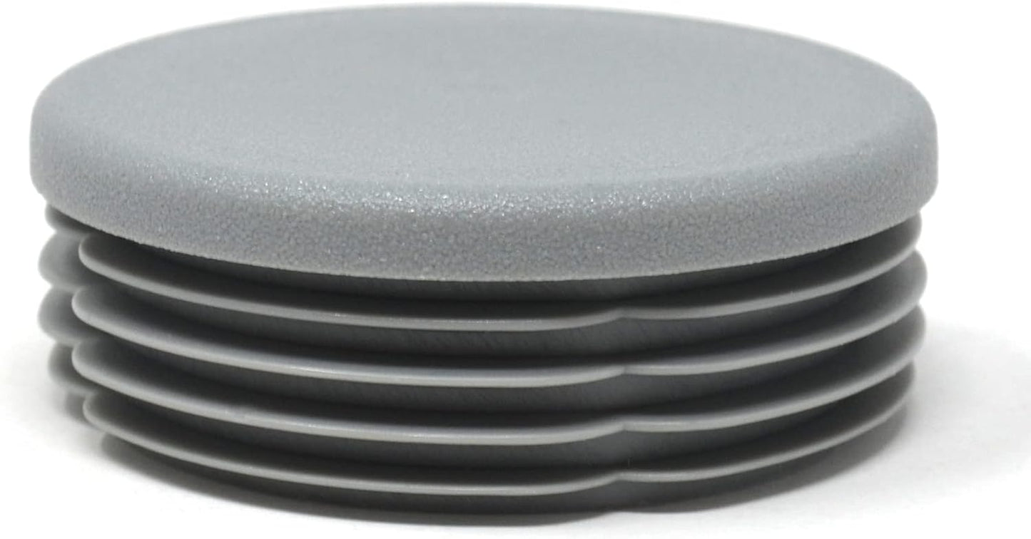 Design61 4X Lamellenstopfen für Rundrohre Ø 52-54 mm in Grau