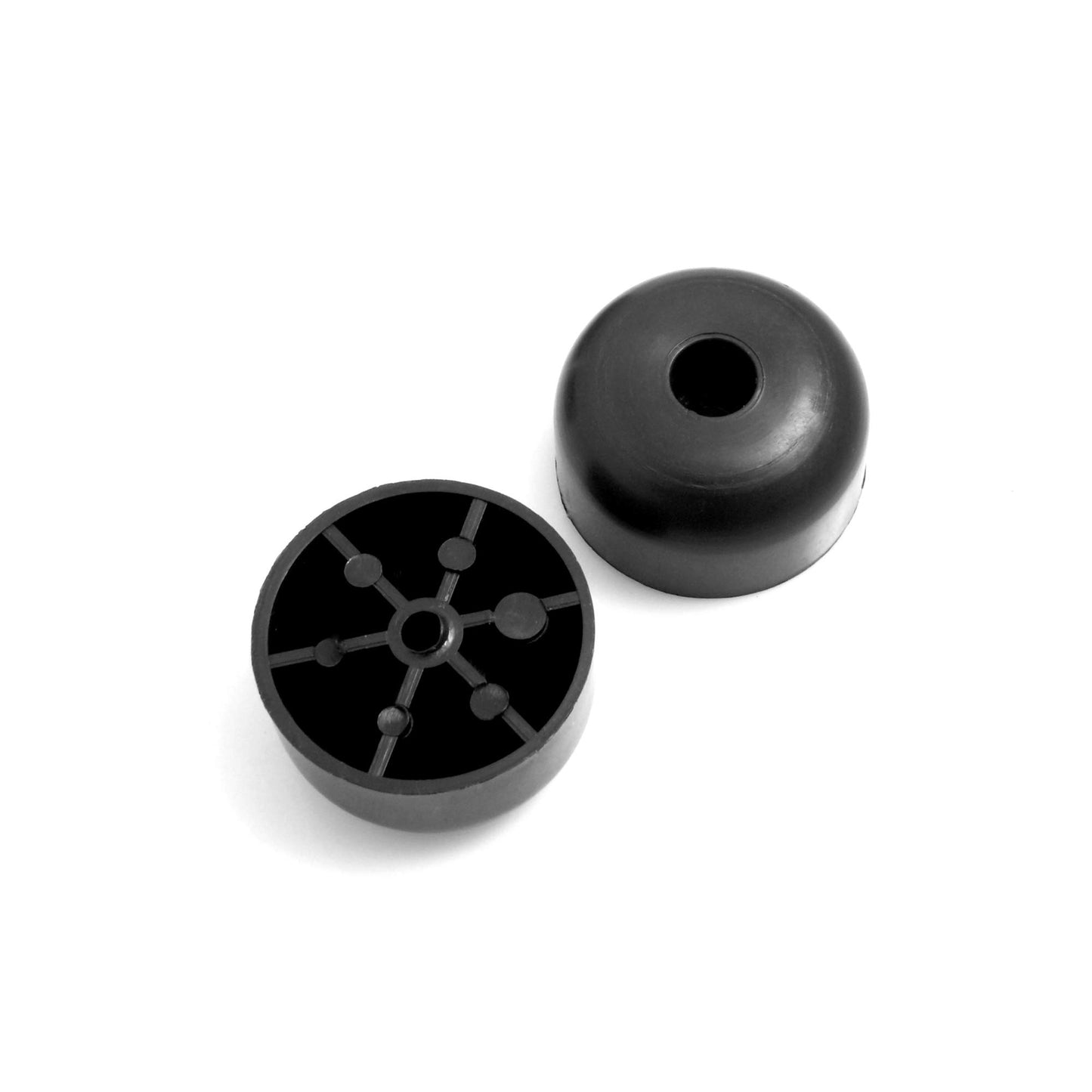 Design61 4er Set Kunststoff Möbelgleiter zum Anschrauben Ø 45 x H 25 mm in Schwarz