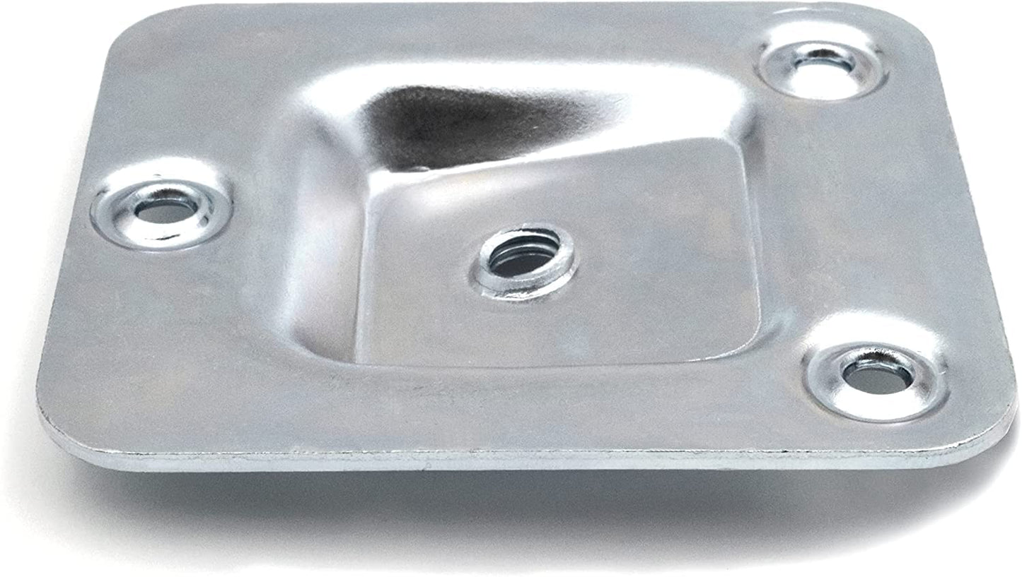 Design61 4er Set Montageplatte Schräg 10° Neigung M8 Gewinde für Sofa Tischbeine Stuhlbeine Möbelbeine Befestigung Platten Sofabeine Adapter