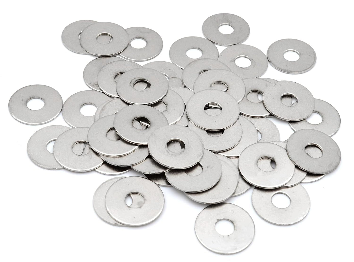 Design61 50x Nietscheibe Unterlegscheibe 12mm Loch-Ø 3,2 mm Abstandshalter vernickelt
