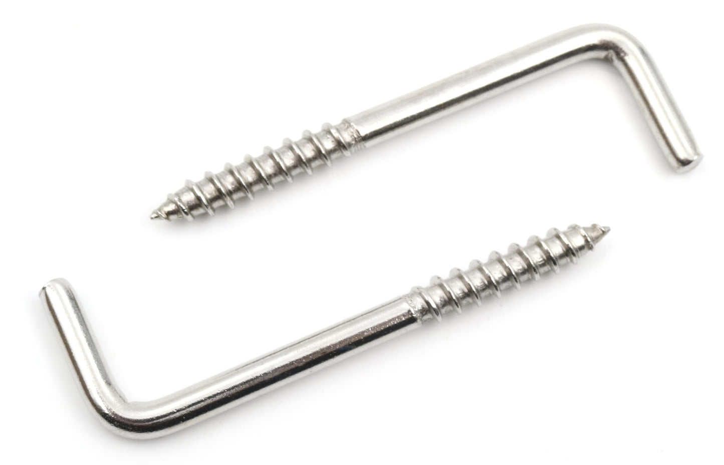 Design61 Gerade Schraubhaken Edelstahl Konsolhaken Stahlhaken Wandhaken mit Gewinde Einschraubhaken für Wand & Decke Haken zur Befestigung von Seilen Ketten Pflanzen Lampen (80 x 4,4 mm, 10, stück)