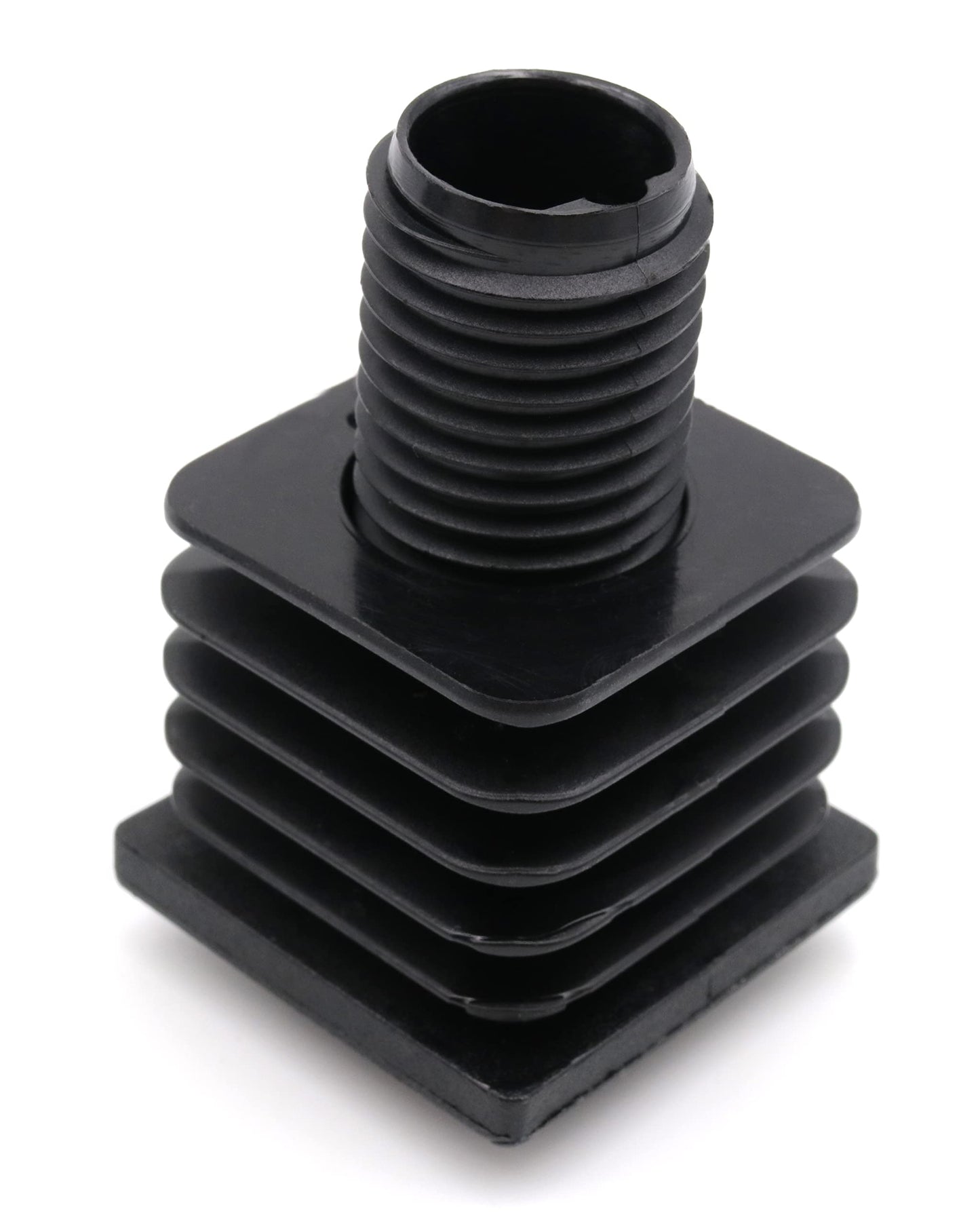 Design61 4X Justierstopfen für Vierkantrohre Rohrstopfen 40 x 40 mm mit Lamellen M22x60 mm Wandstärke 1,5-2,0 mm