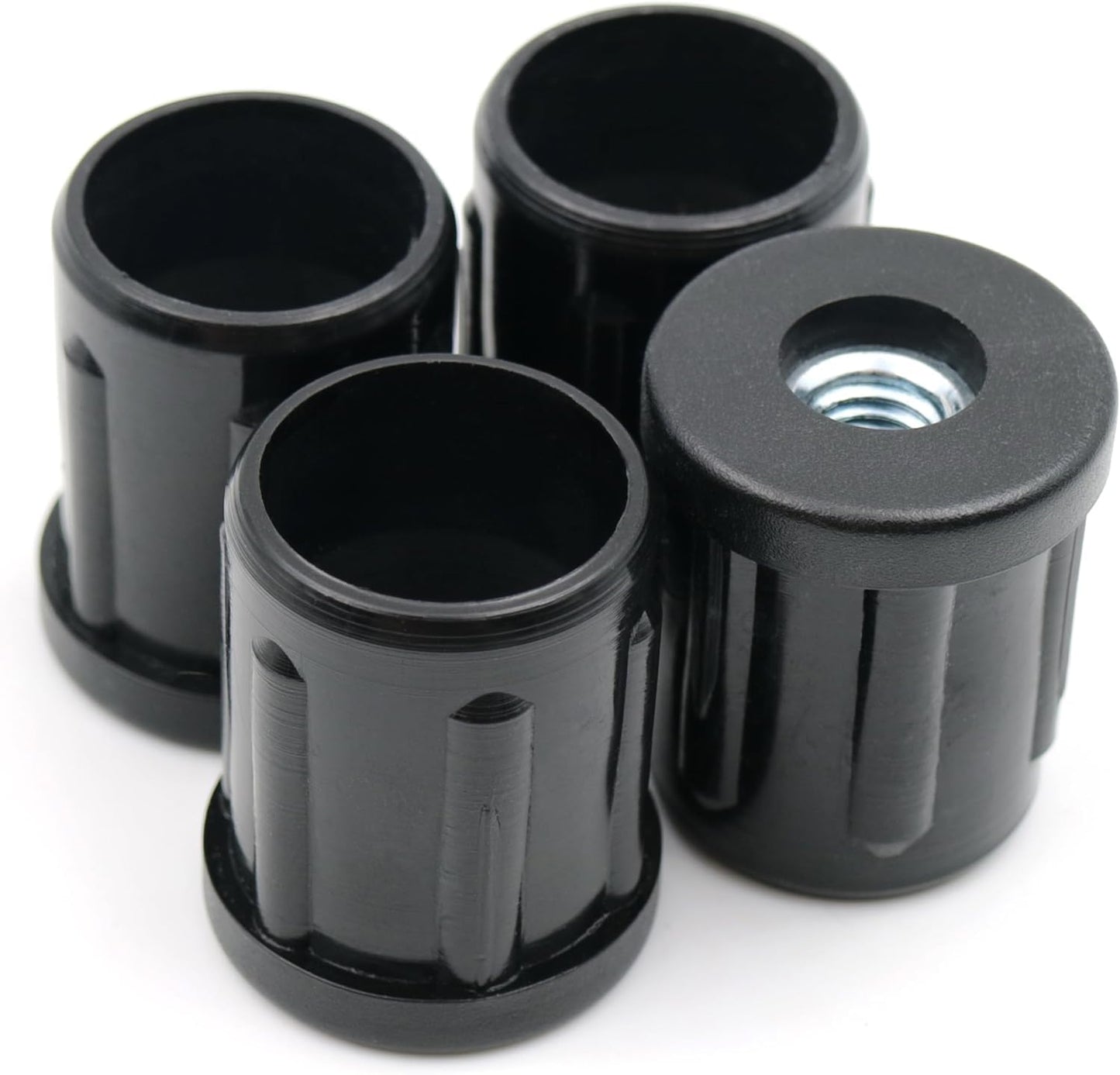 Bouchons filetés Design61 4X, bouchons pour tubes ronds, bouchons de réglage Ø 32 mm 1,5 mm avec filetage intérieur M8