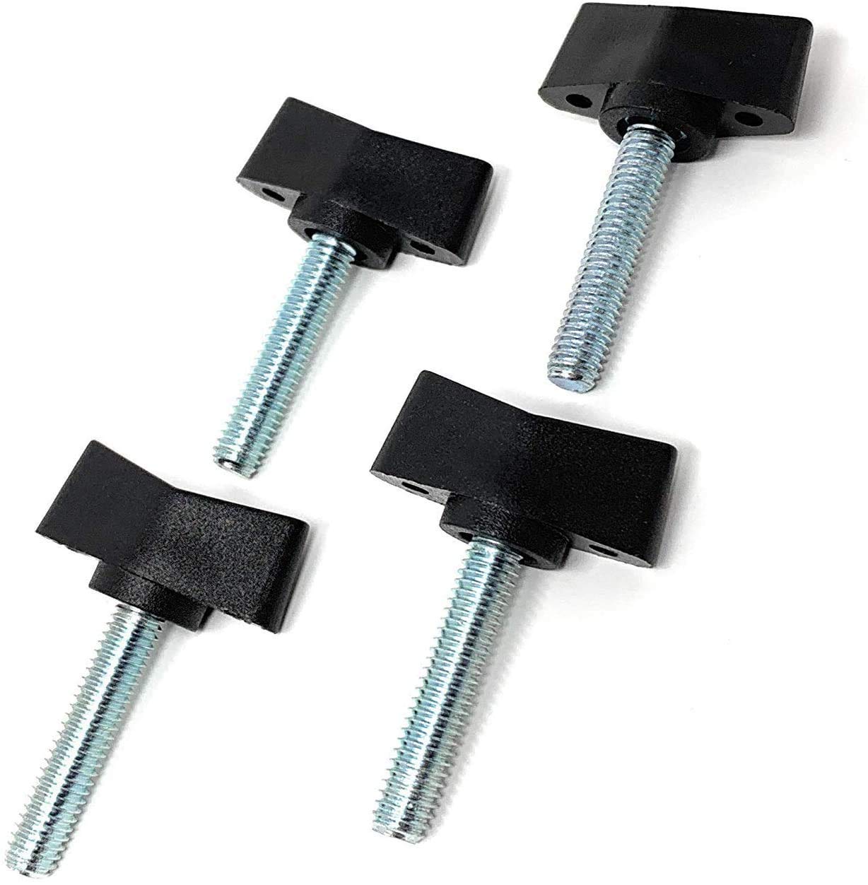 Design61 4x Flügelschraube Kunststoff mit Gewindebolzen Stahl M4 x 12 mm
