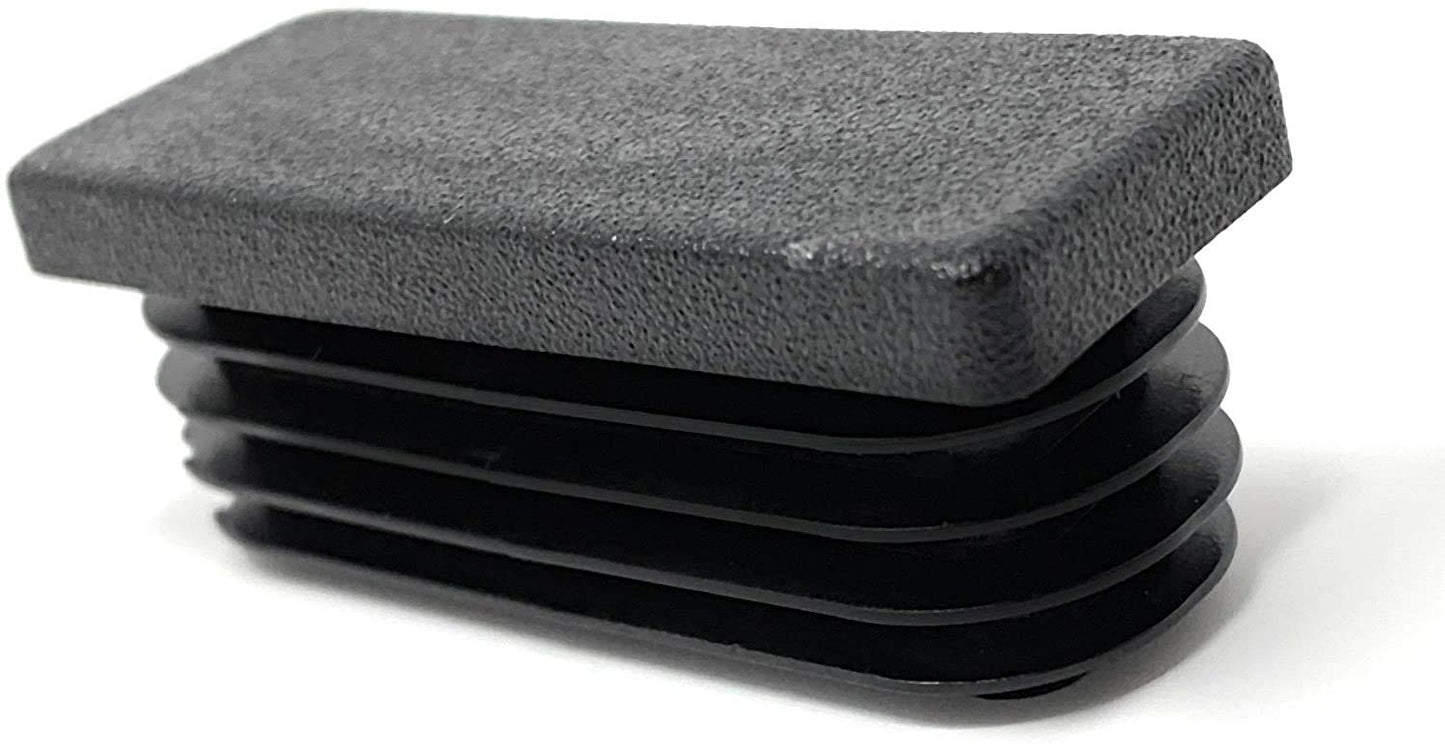 Design61 10x Vierkant Rohrstopfen Lamellenstopfen 50x20mm mit Lamellen für für Wandstärke bis 1,5mm