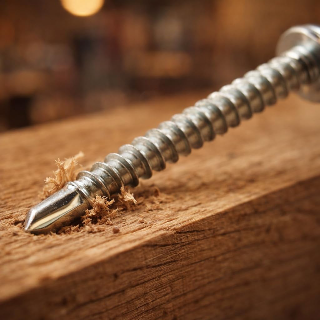 Design61 200 Stück Selbstbohrende Schrauben Halbrundkopf TX-25 Stahl Gehärtet Verzinkt Rostbeständig für Holz und Metallbau Selbstschneidende Schrauben (4,8 x 19 mm, 200, stück)